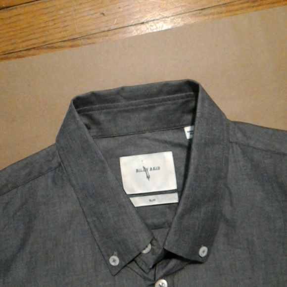 Billy Reid Tuscumbia Slim Fit Shirt Grey Size M - Picture 5 of 10
